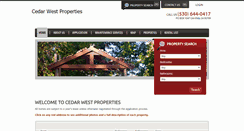 Desktop Screenshot of cedarwestproperties.com