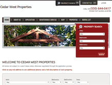 Tablet Screenshot of cedarwestproperties.com